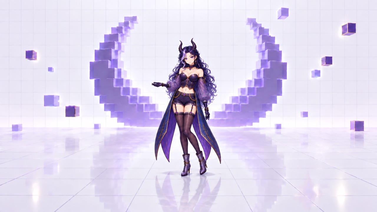 Rin in her violet world
